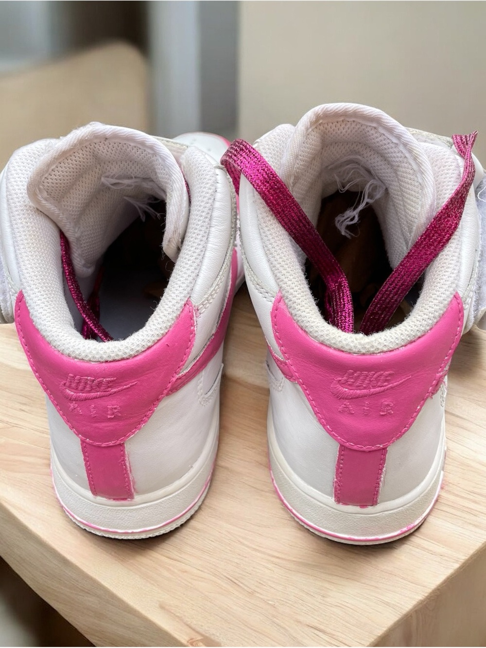 Nike Air Force 1 White Custom painted Pink Women’s Shoes US 9.5 EUR41 Authentic - Picture 7 of 8